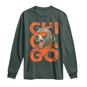 Cool Chicago Pride Br Graphic Long Sleeve Shirt TS02 Dark Forest Green Print Your Wear
