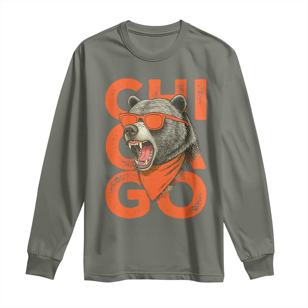 Cool Chicago Pride Br Graphic Long Sleeve Shirt TS02 Military Green Print Your Wear