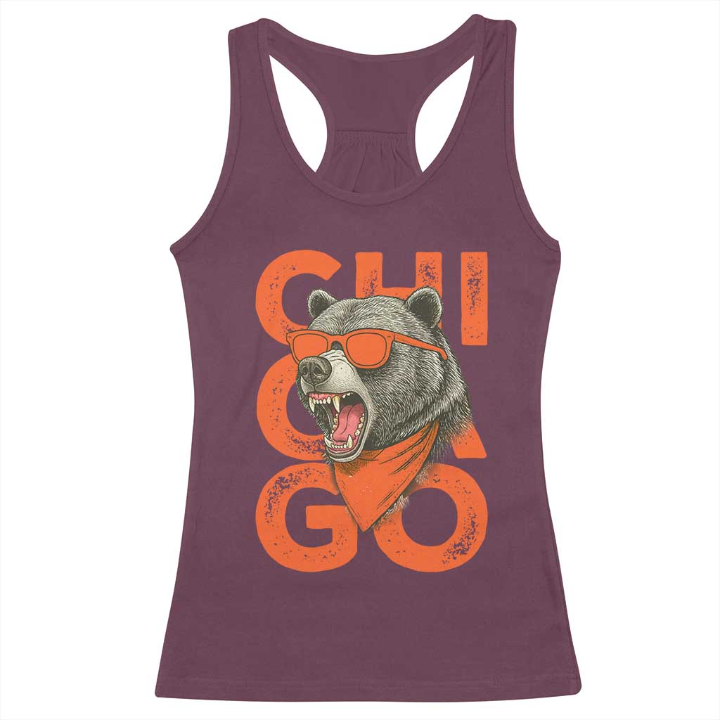 Cool Chicago Pride Br Graphic Racerback Tank Top TS02 Maroon Print Your Wear