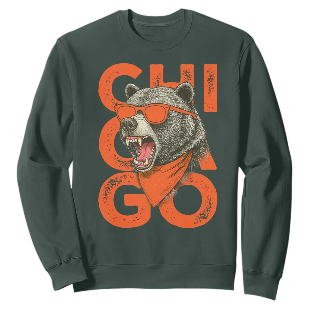 Cool Chicago Pride Br Graphic Sweatshirt TS02 Dark Forest Green Print Your Wear