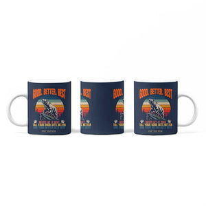 Retro Mountain Bear Outdoor Adventure Coffee Mug Good Better Best Inspiration Motivation TS02 Print Your Wear