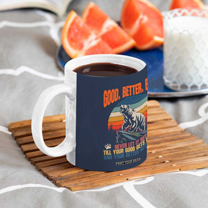 Retro Mountain Bear Outdoor Adventure Coffee Mug Good Better Best Inspiration Motivation TS02 Print Your Wear