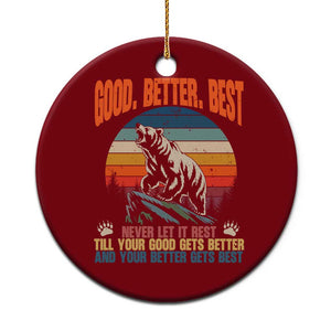 Retro Mountain Bear Outdoor Adventure Ceramic Ornament Good Better Best Inspiration Motivation TS02 1pc Red Print Your Wear