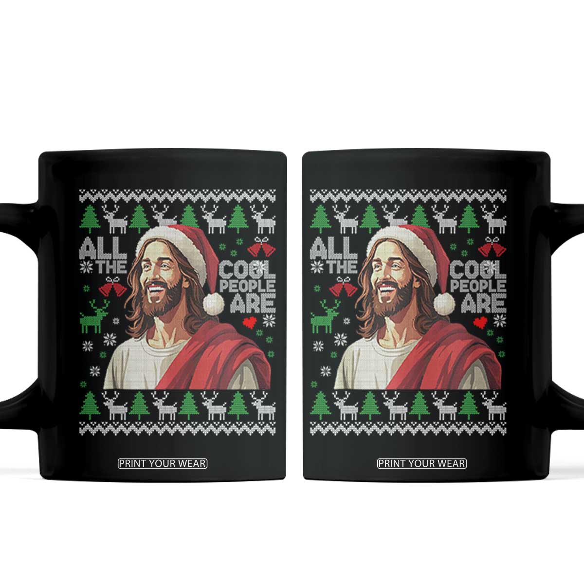 Funny Jesus Birthday Coffee Mug All the Cool People Are Born in December TS02 Black Print Your Wear