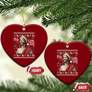 Funny Jesus Birthday Ceramic Ornament All the Cool People Are Born in December TS02 Print Your Wear