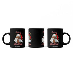 Merry Christmas Black Santa Claus Coffee Mug Retro Nostalgic Festive Holiday TS02 Print Your Wear
