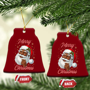 Merry Christmas Black Santa Claus Ceramic Ornament Retro Nostalgic Festive Holiday TS02 Print Your Wear