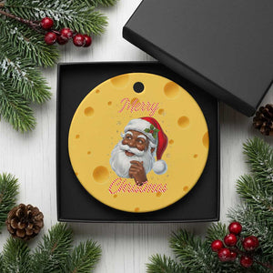 Merry Christmas Black Santa Claus Ceramic Ornament Retro Nostalgic Festive Holiday TS02 1pc Yellow Cheese Print Your Wear