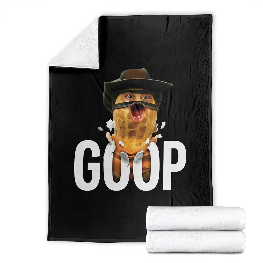 Goop Meme Explosion Throw Blanket Screaming Peanut Cowboy Brainrot Energy TS02 Black Print Your Wear