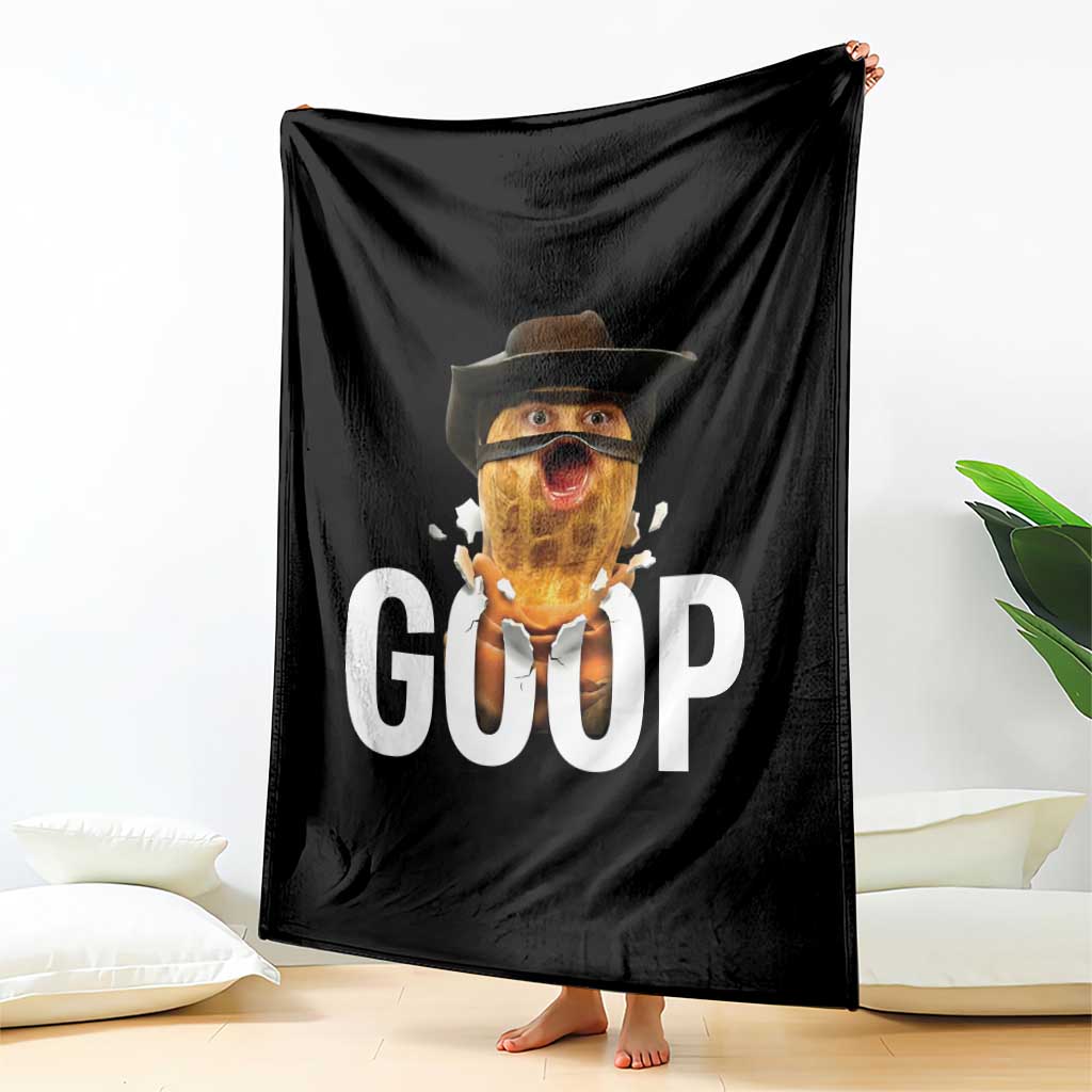 Goop Meme Explosion Throw Blanket Screaming Peanut Cowboy Brainrot Energy TS02 Print Your Wear