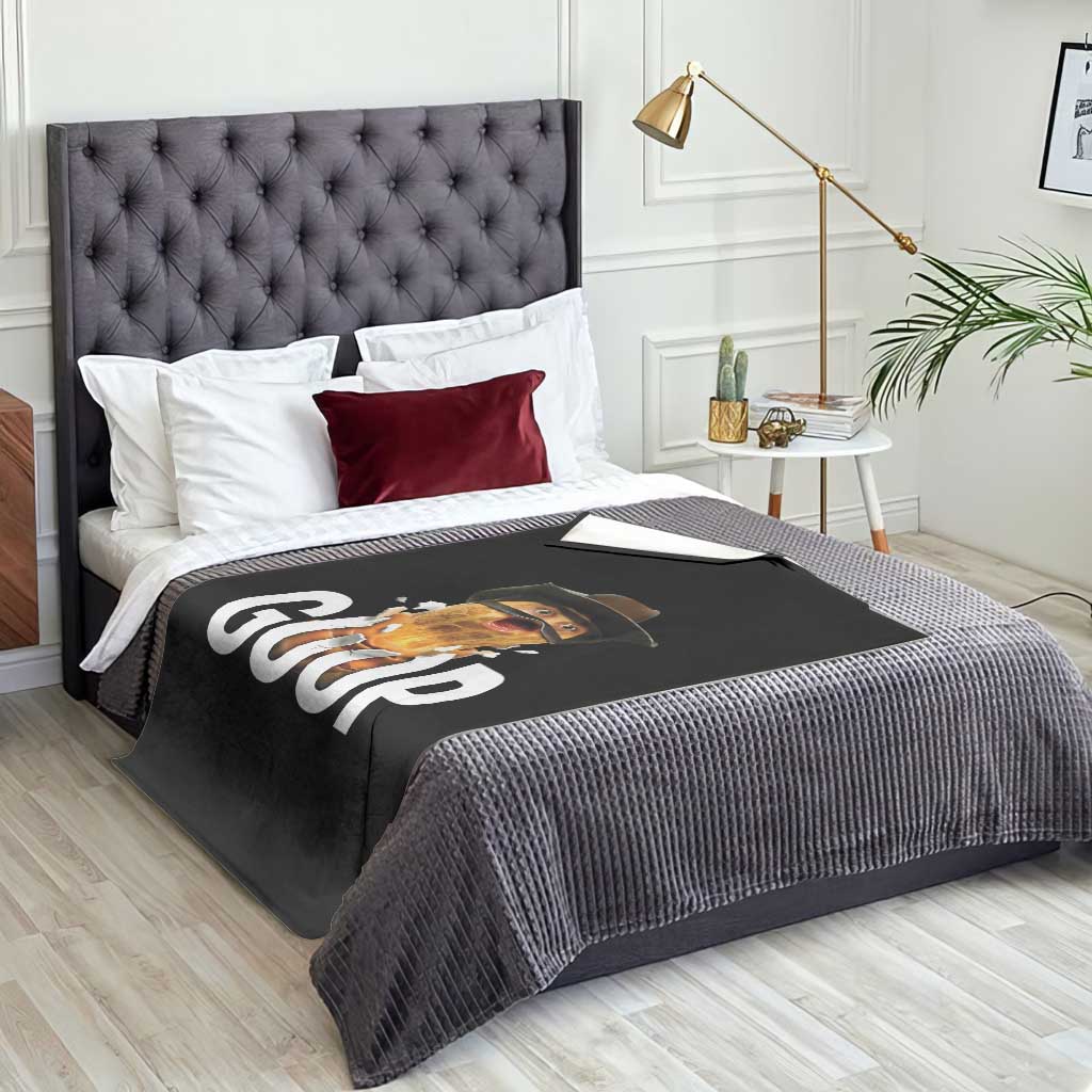 Goop Meme Explosion Throw Blanket Screaming Peanut Cowboy Brainrot Energy TS02 Print Your Wear
