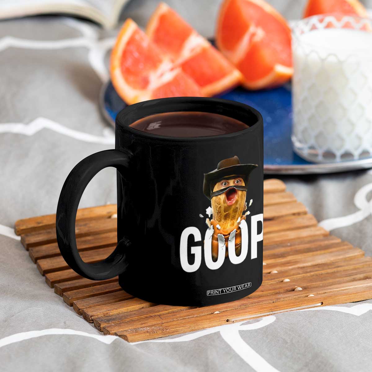 Goop Meme Explosion Coffee Mug Screaming Peanut Cowboy Brainrot Energy TS02 Print Your Wear