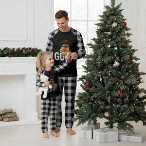 Goop Meme Explosion Plaid Pajama Set Screaming Peanut Cowboy Brainrot Energy TS02 White Plaid Print Your Wear