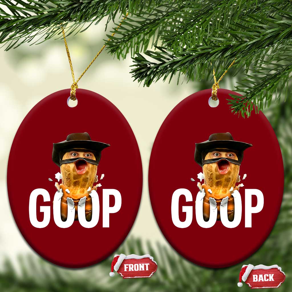 Goop Meme Explosion Ceramic Ornament Screaming Peanut Cowboy Brainrot Energy TS02 Print Your Wear