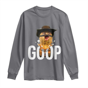 Goop Meme Explosion Long Sleeve Shirt Screaming Peanut Cowboy Brainrot Energy TS02 Charcoal Print Your Wear