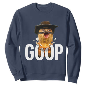 Goop Meme Explosion Sweatshirt Screaming Peanut Cowboy Brainrot Energy TS02 Navy Print Your Wear