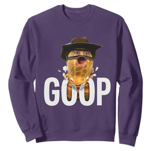 Goop Meme Explosion Sweatshirt Screaming Peanut Cowboy Brainrot Energy TS02 Purple Print Your Wear