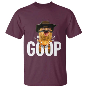 Goop Meme Explosion T Shirt Screaming Peanut Cowboy Brainrot Energy TS02 Maroon Print Your Wear