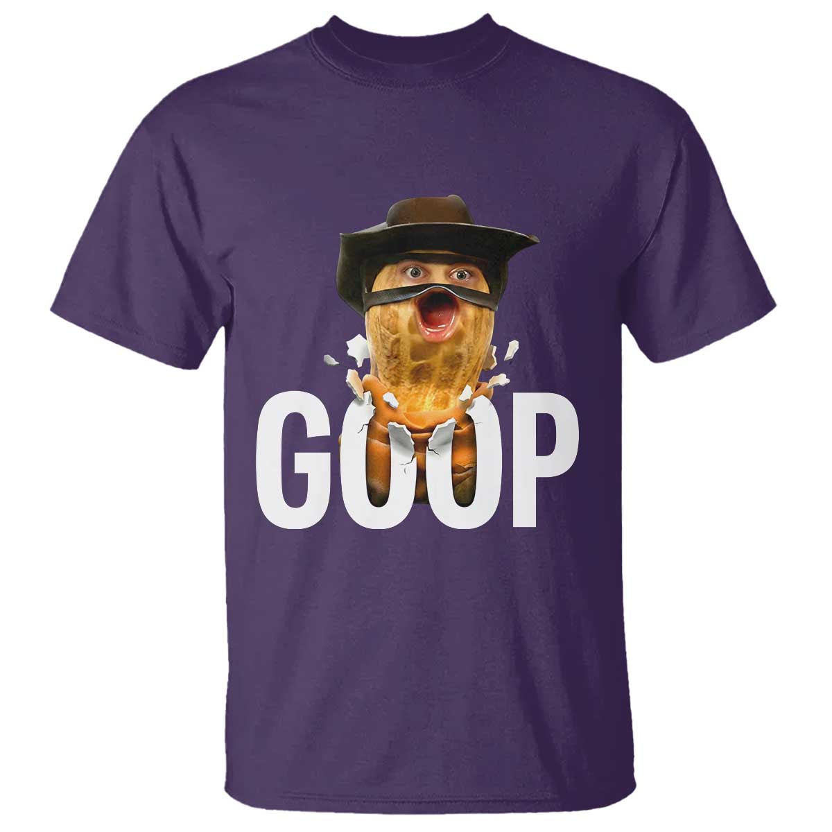 Goop Meme Explosion T Shirt Screaming Peanut Cowboy Brainrot Energy TS02 Purple Print Your Wear