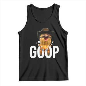 Goop Meme Explosion Tank Top Screaming Peanut Cowboy Brainrot Energy TS02 Black Print Your Wear