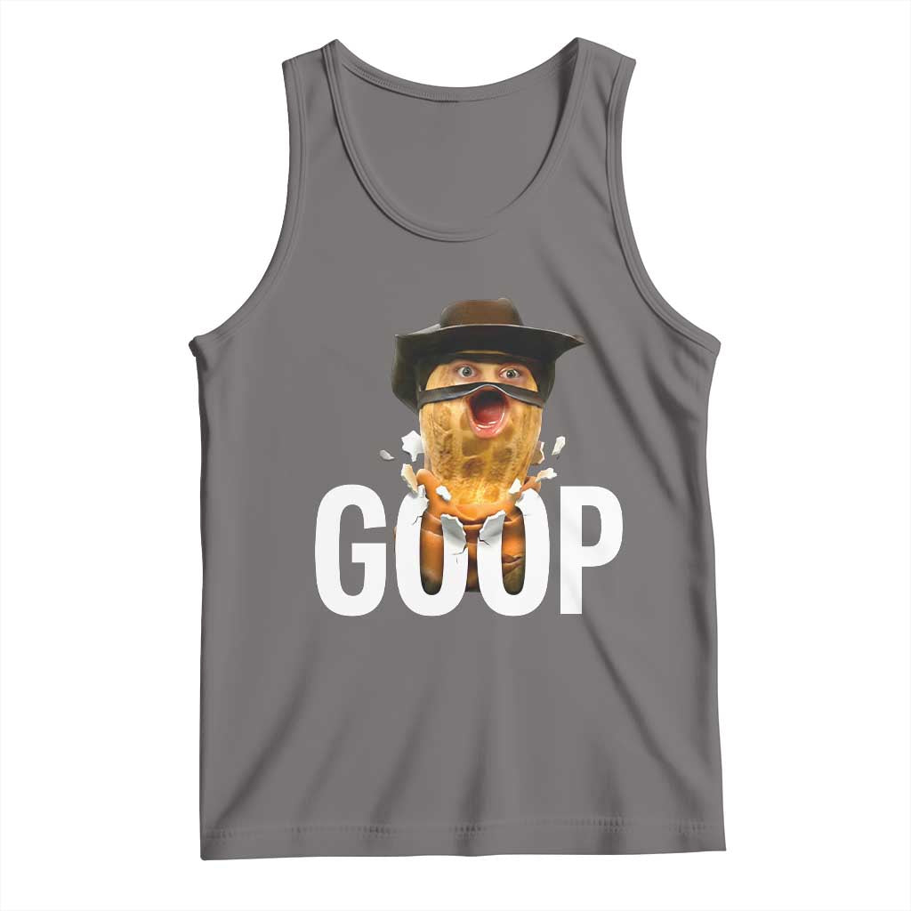 Goop Meme Explosion Tank Top Screaming Peanut Cowboy Brainrot Energy TS02 Deep Heather Print Your Wear
