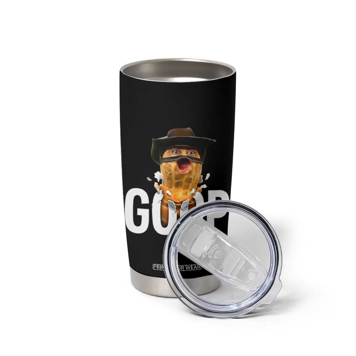 Goop Meme Explosion Tumbler Cup Screaming Peanut Cowboy Brainrot Energy TS02 Print Your Wear