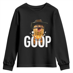 Goop Meme Explosion Youth Sweatshirt Screaming Peanut Cowboy Brainrot Energy TS02 Black Print Your Wear