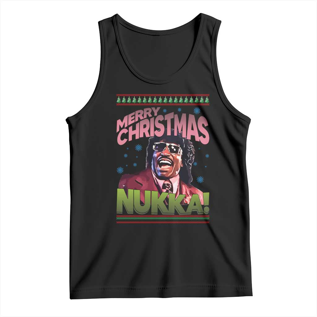 Funny Retro Merry Christmas Nukka Parody Tank Top Xmas Throwback Parody Urban Comedy TS02 Black Print Your Wear
