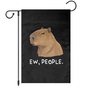 Anti Social Capybara Meme Garden Flag Ew People Sarcastic Funny Introvert Gift TS02 Black Print Your Wear