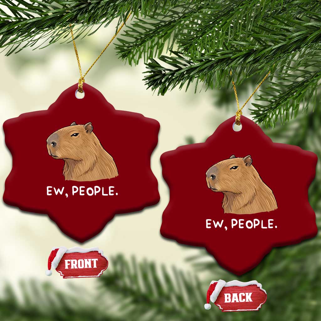 Anti Social Capybara Meme Ceramic Ornament Ew People Sarcastic Funny Introvert Gift TS02 Print Your Wear