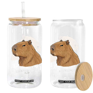 Anti Social Capybara Meme Glass Can Ew People Sarcastic Funny Introvert Gift TS02 Print Your Wear