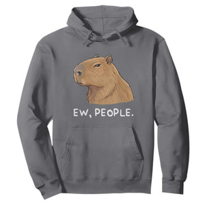 Anti Social Capybara Meme Hoodie Ew People Sarcastic Funny Introvert Gift TS02 Charcoal Print Your Wear