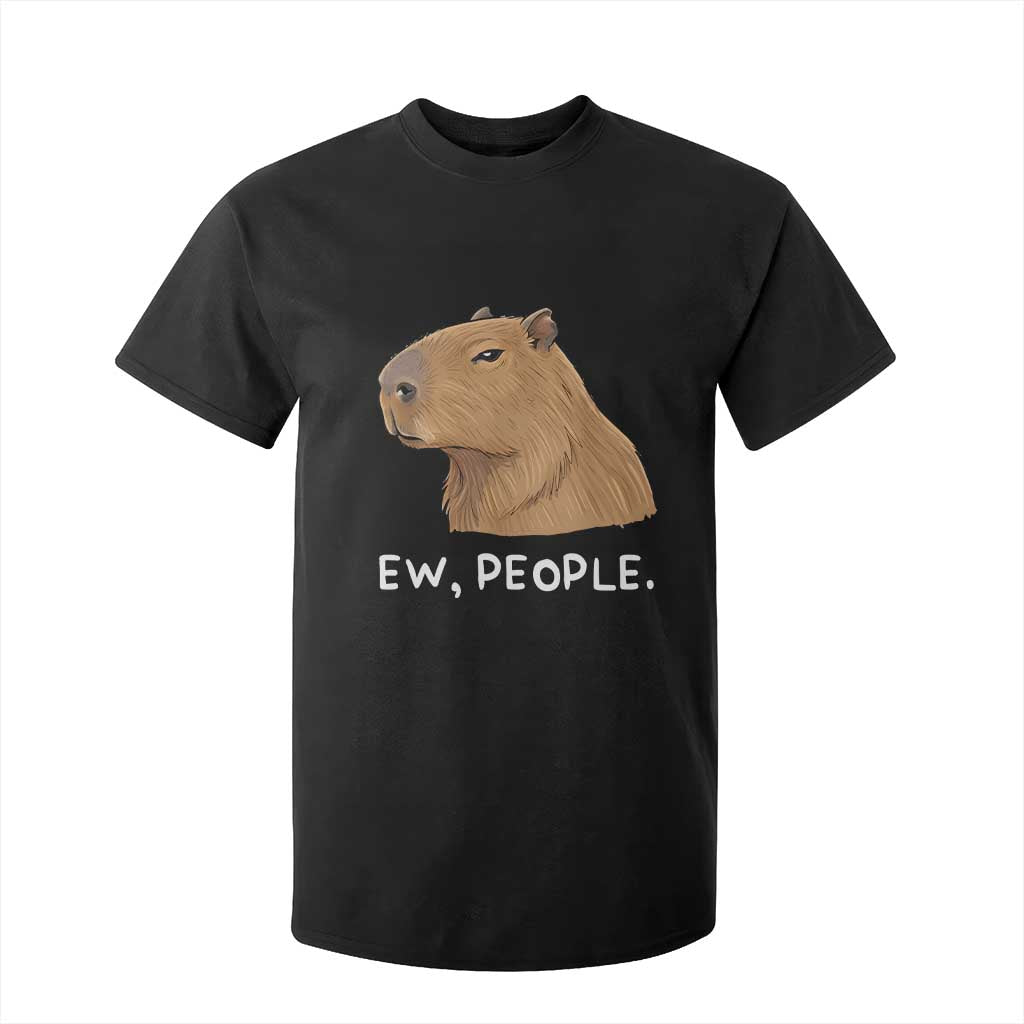 Anti Social Capybara Meme T Shirt For Kid Ew People Sarcastic Funny Introvert Gift TS02 Black Print Your Wear
