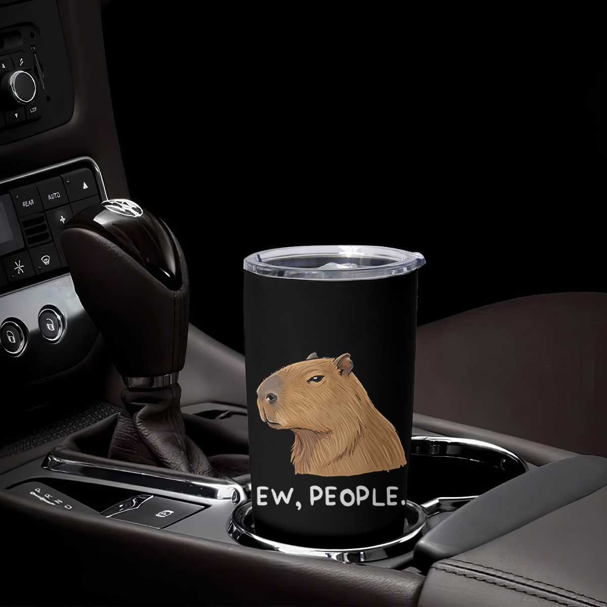 Anti Social Capybara Meme Tumbler Cup Ew People Sarcastic Funny Introvert Gift TS02 Print Your Wear