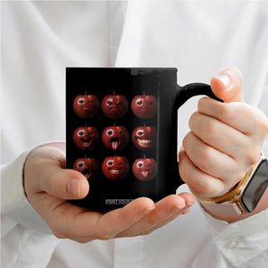 Funny Freaky Apple Faces Meme Graphic Coffee Mug Surreal Weird AI Fruit Emotions TS02 Print Your Wear