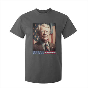 39th President Jimmy Carter T Shirt For Kid America's Grandpa Presidents' Day USA Flag Vintage TS02 Dark Heather Print Your Wear