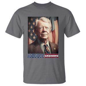 39th President Jimmy Carter T Shirt America's Grandpa Presidents' Day USA Flag Vintage TS02 Charcoal Print Your Wear