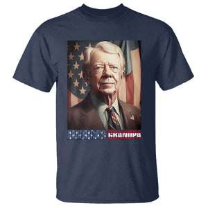 39th President Jimmy Carter T Shirt America's Grandpa Presidents' Day USA Flag Vintage TS02 Navy Print Your Wear