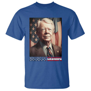 39th President Jimmy Carter T Shirt America's Grandpa Presidents' Day USA Flag Vintage TS02 Royal Blue Print Your Wear