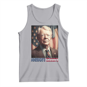 39th President Jimmy Carter Tank Top America's Grandpa Presidents' Day USA Flag Vintage TS02 Athletic Heather Print Your Wear