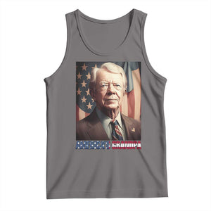 39th President Jimmy Carter Tank Top America's Grandpa Presidents' Day USA Flag Vintage TS02 Deep Heather Print Your Wear