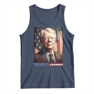 39th President Jimmy Carter Tank Top America's Grandpa Presidents' Day USA Flag Vintage TS02 Navy Print Your Wear