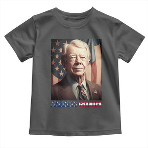 39th President Jimmy Carter Toddler T Shirt America's Grandpa Presidents' Day USA Flag Vintage TS02 Dark Heather Print Your Wear