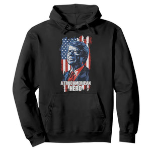 39th President Jimmy Carter Hoodie True American Hero US Flag Presidents' Day TS02 Black Print Your Wear