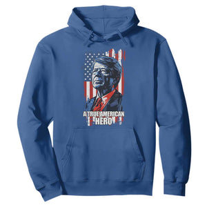 39th President Jimmy Carter Hoodie True American Hero US Flag Presidents' Day TS02 Royal Blue Print Your Wear