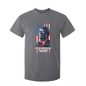 39th President Jimmy Carter T Shirt For Kid True American Hero US Flag Presidents' Day TS02 Charcoal Print Your Wear