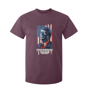 39th President Jimmy Carter T Shirt For Kid True American Hero US Flag Presidents' Day TS02 Maroon Print Your Wear