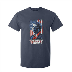 39th President Jimmy Carter T Shirt For Kid True American Hero US Flag Presidents' Day TS02 Navy Print Your Wear