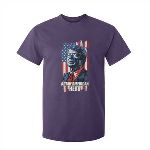 39th President Jimmy Carter T Shirt For Kid True American Hero US Flag Presidents' Day TS02 Purple Print Your Wear