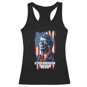 39th President Jimmy Carter Racerback Tank Top True American Hero US Flag Presidents' Day TS02 Black Print Your Wear